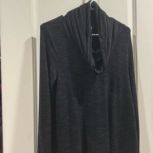 Elaine Rose Cowl Neck Tunic Top/mini dress Long sleeves rayon blend stretchy M